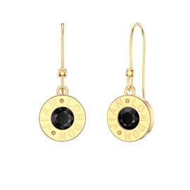 Charisma Onyx 18ct Gold Vermeil Dainty Drop Earrings