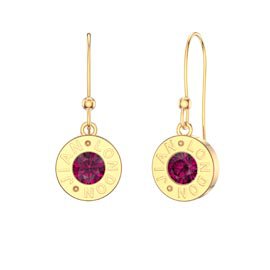 Charisma Garnet 18ct Gold Vermeil Dainty Drop Earrings