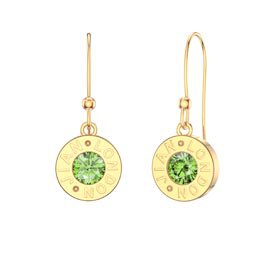 Charisma Peridot 18ct Gold Vermeil Dainty Drop Earrings