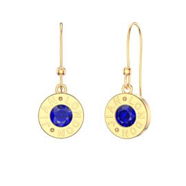 Charisma Sapphire 18ct Gold Vermeil Dainty Drop Earrings