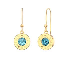 Charisma Topaz 18ct Gold Vermeil Dainty Drop Earrings