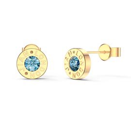 Charisma Topaz 18ct Gold Vermeil Dainty Stud Earrings