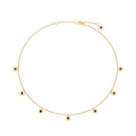 Charisma Sapphire 18ct Gold Vermeil Drop Choker Necklace