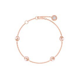 Pink Pearl By the Yard 18ct Rose Gold Vermeil Bracelet