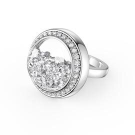 SnowDome 1.5ct Diamond Pave 14ct Gold Ring