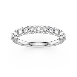 Stardust Lab Diamond 9ct White Gold Half Eternity Ring