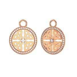 Moissanite Trinity 18ct Rose Gold Vermeil Interchangeable Earring Drops