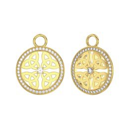 Moissanite Trinity 18ct Gold Vermeil Interchangeable Earring Drops