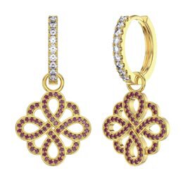 Ruby Infinity 18ct Gold Vermeil Interchangeable Hoop Drop Set