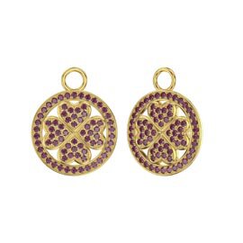 Ruby Clover 18ct Gold Vermeil Interchangeable Earring Drops