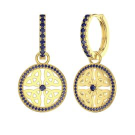 Sapphire Trinity 18ct Gold Vermeil Interchangeable Sapphire Hoop Drop Set