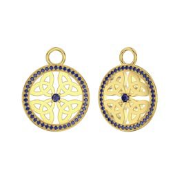 Sapphire Trinity 18ct Gold Vermeil Interchangeable Earring Drops