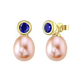 Venus Sapphire Pink Pearl 18ct Gold Vermeil Drops
