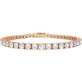 Eternity 5ct GH SI Diamond 18ct Rose Gold Tennis Bracelet