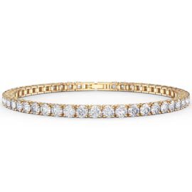 Eternity White Sapphire 18ct Gold Vermeil Tennis Bracelet
