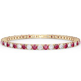 Eternity Ruby 18ct Gold Vermeil Tennis Bracelet