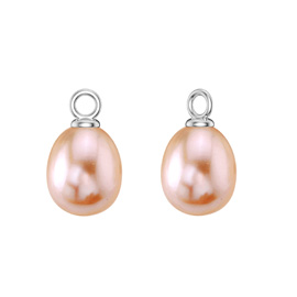 Venus Pink Pearl Platinum Plated Silver Add On Drops