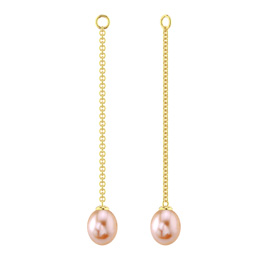 Venus Pink Pearl 18ct Gold Vermeil Dangle Drops
