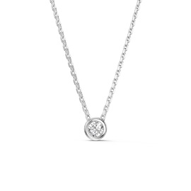 Infinity 0.25ct Lab Diamond Platinum plated Silver Birthstone Adjustable Necklace
