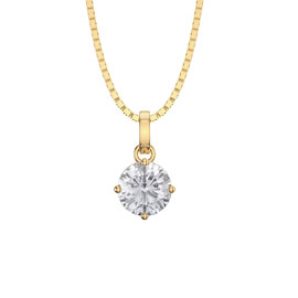Charisma 1.0ct White Sapphire 18ct Gold Vermeil Pendant