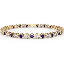 Infinity Sapphire 18ct Gold Vermeil Tennis Bracelet