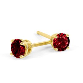 Charisma 2ct Ruby 18ct Gold Vermeil Stud Earrings
