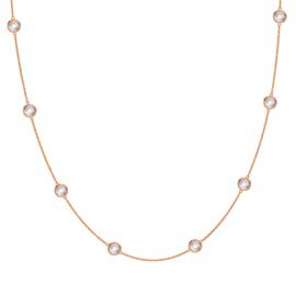 White Sapphire By the Yard 18ct Rose Gold Vermeil Necklace