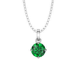 Charisma 1.0ct Emerald Platinum plated Silver Pendant