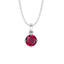 Charisma 1.0ct Ruby Platinum plated Silver Pendant
