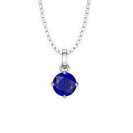 Charisma 1.0ct Sapphire Platinum plated Silver Pendant