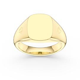 Cushion 9ct Yellow Gold Signet Ring
