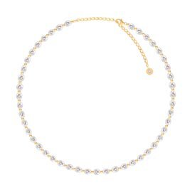 Venus White Pearl 18ct Gold Vermeil Choker Necklace