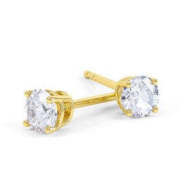 Charisma 2ct White Sapphire 18ct Gold Vermeil Stud Earrings