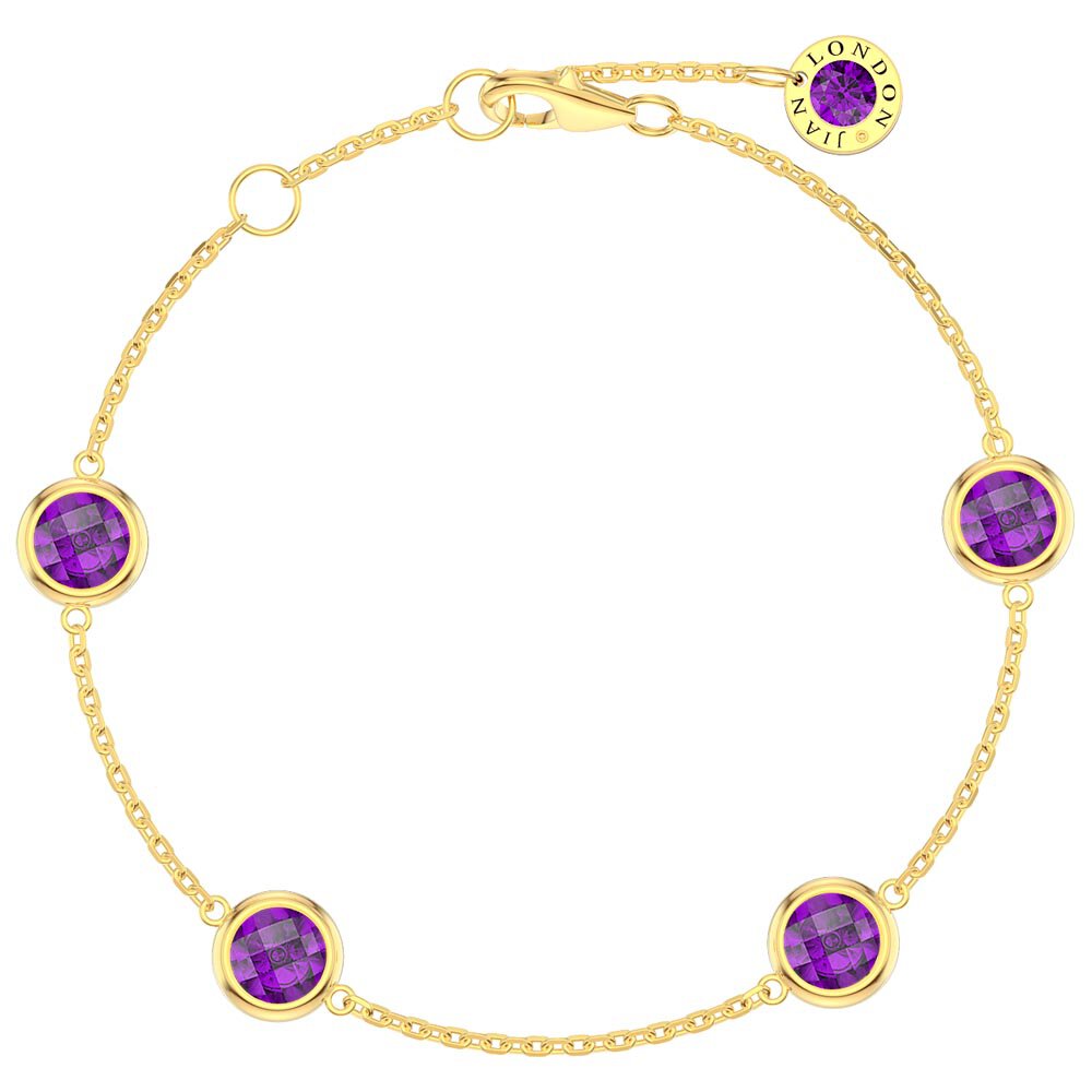 Amethyst By the Yard 18ct Gold Vermeil Bracelet