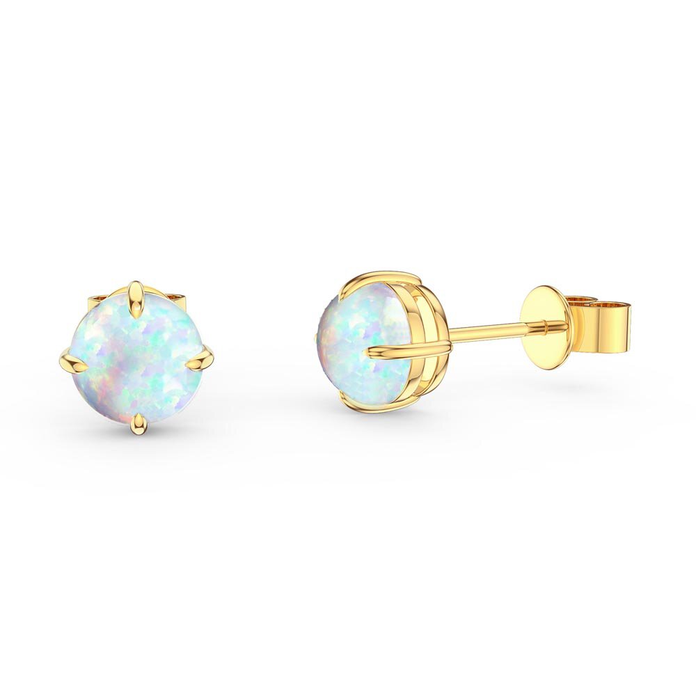 Charisma Opal 9ct Yellow Gold Stud Earrings