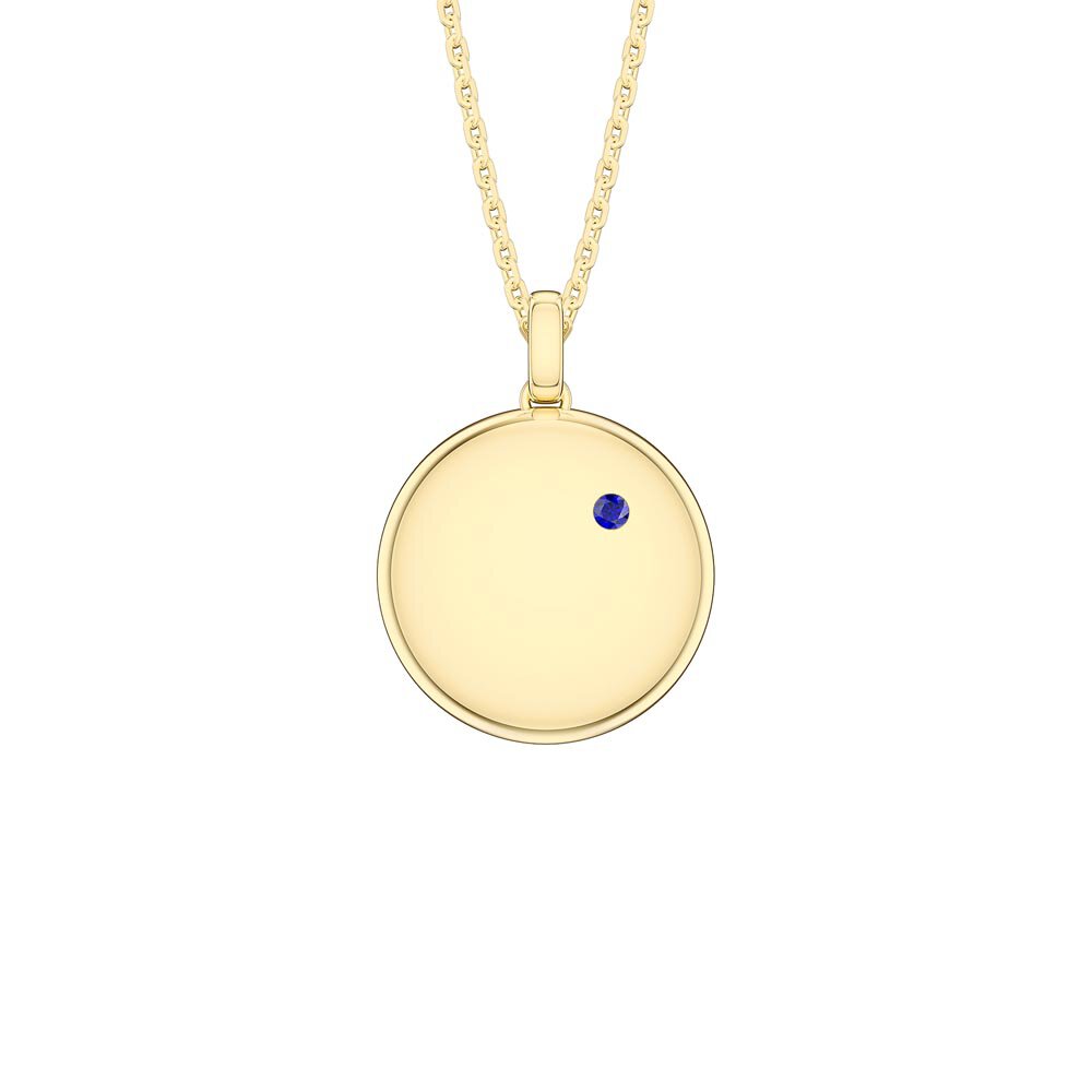 Charisma Sapphire 18ct Gold Vermeil Round Locket
