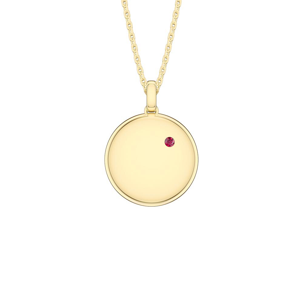 Charisma Ruby 18ct Gold Vermeil Round Locket