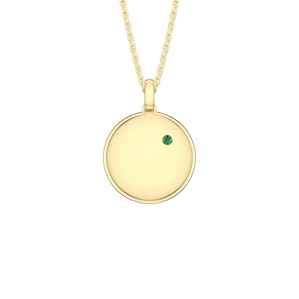 Charisma Emerald 18ct Gold Vermeil Silver Round Locket