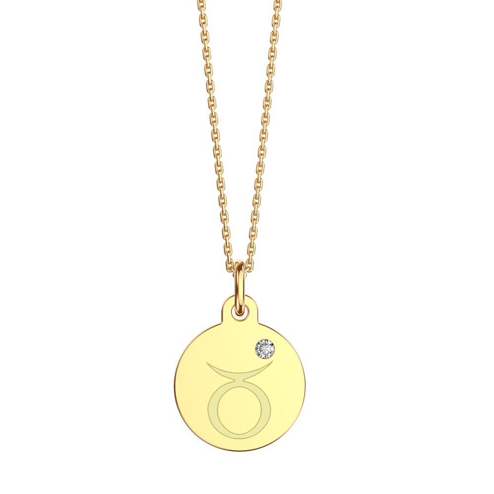 Charisma Moissanite 18ct Gold Vermeil Taurus Pendant
