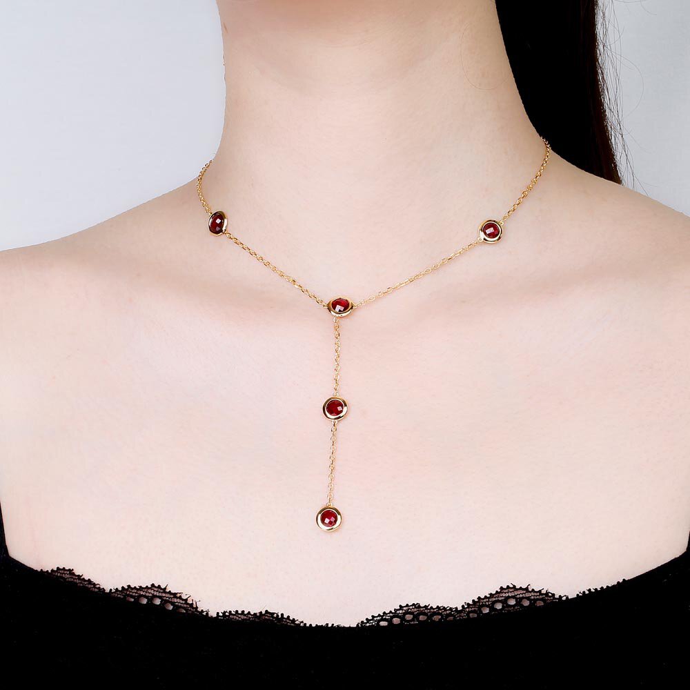 Onyx By the Yard 18ct Gold Vermeil Lariat Necklace #2