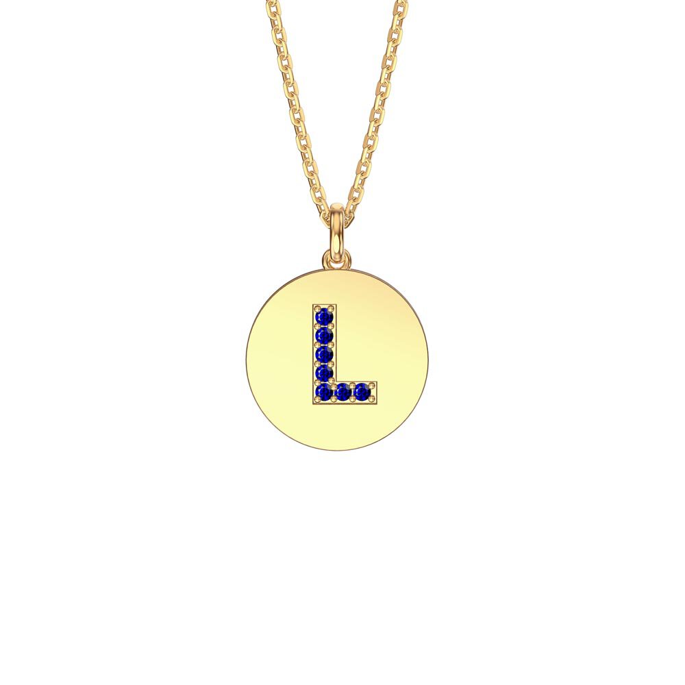 Charisma Sapphire Pave 18ct Gold Vemeil Alphabet Pendant L