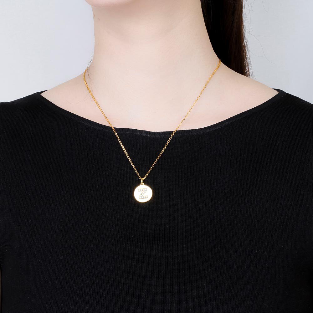 Charisma Moissanite Pave 18ct Gold Vemeil Alphabet Pendant Z #2