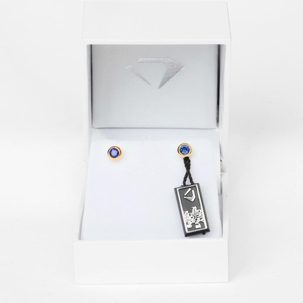 Infinity Sapphire 18ct Gold Vermeil Stud Earrings #4