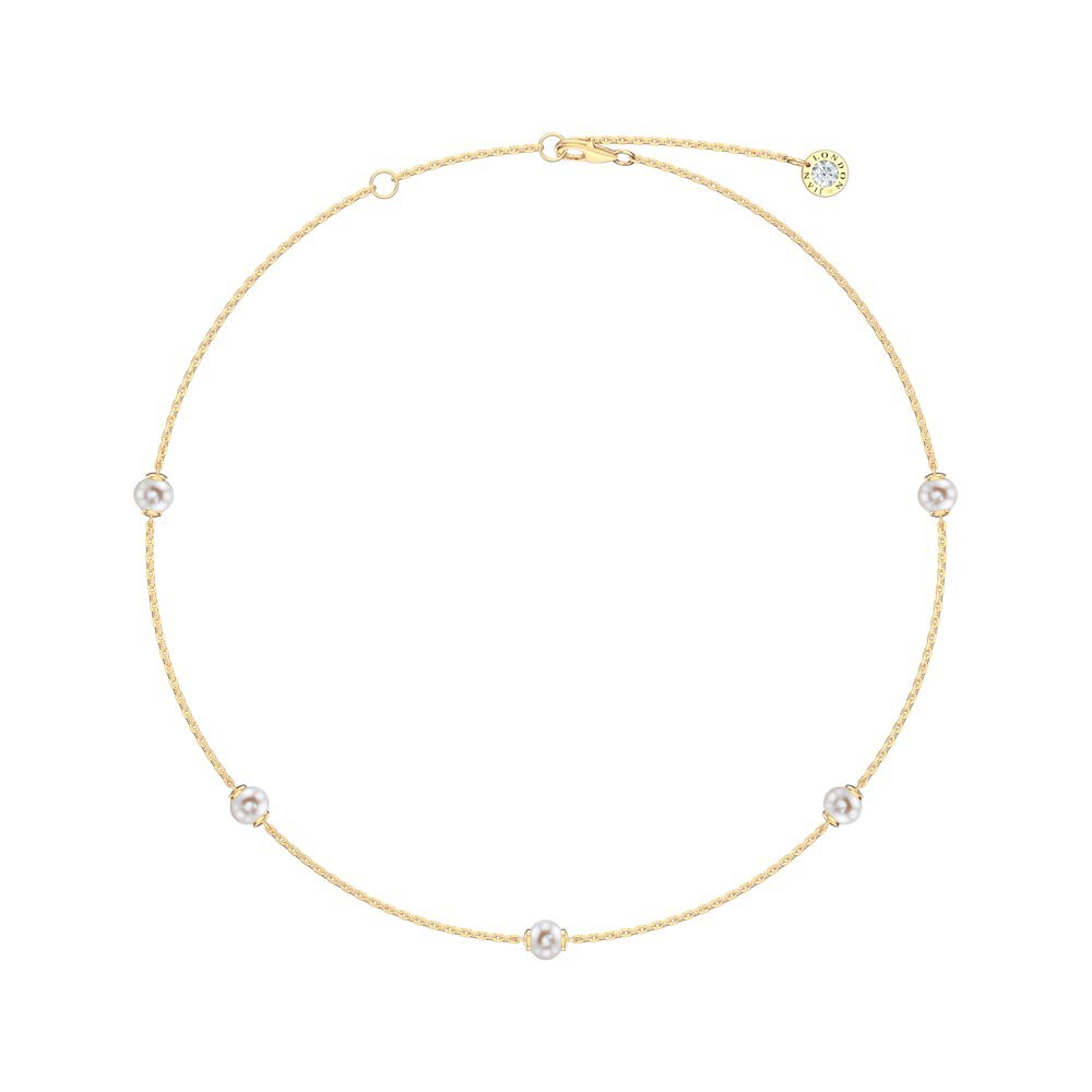Pearl By the Yard 18ct Gold Vermeil Choker Necklace