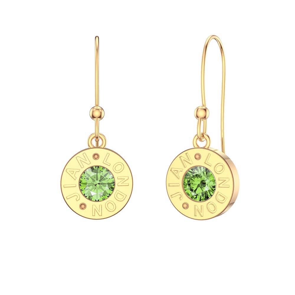 Charisma Peridot 18ct Gold Vermeil Dainty Drop Earrings