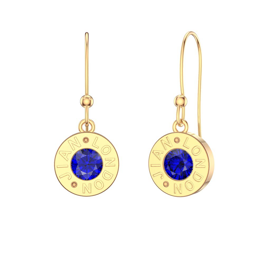 Charisma Sapphire 18ct Gold Vermeil Dainty Drop Earrings