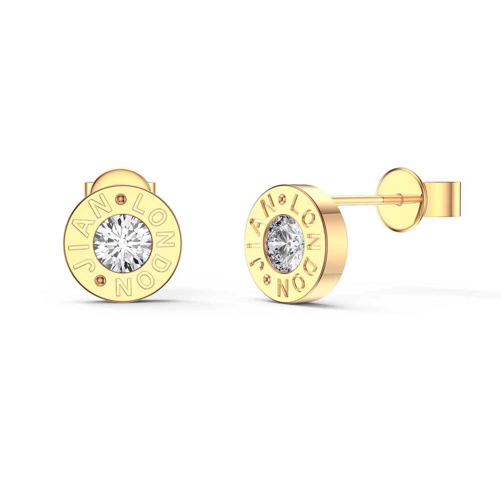 Charisma Moissanite 18ct Gold Vemeil Dainty Stud Earrings