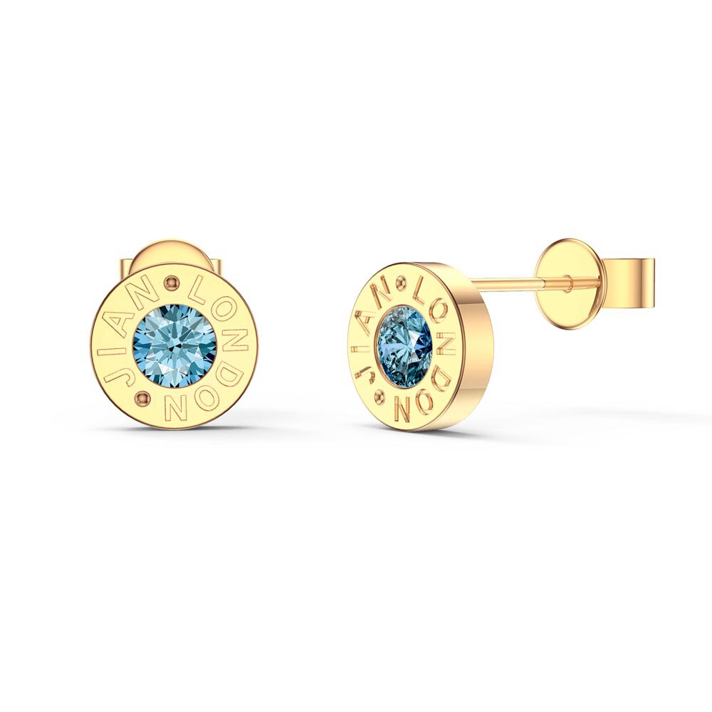 Charisma Topaz 18ct Gold Vermeil Dainty Stud Earrings