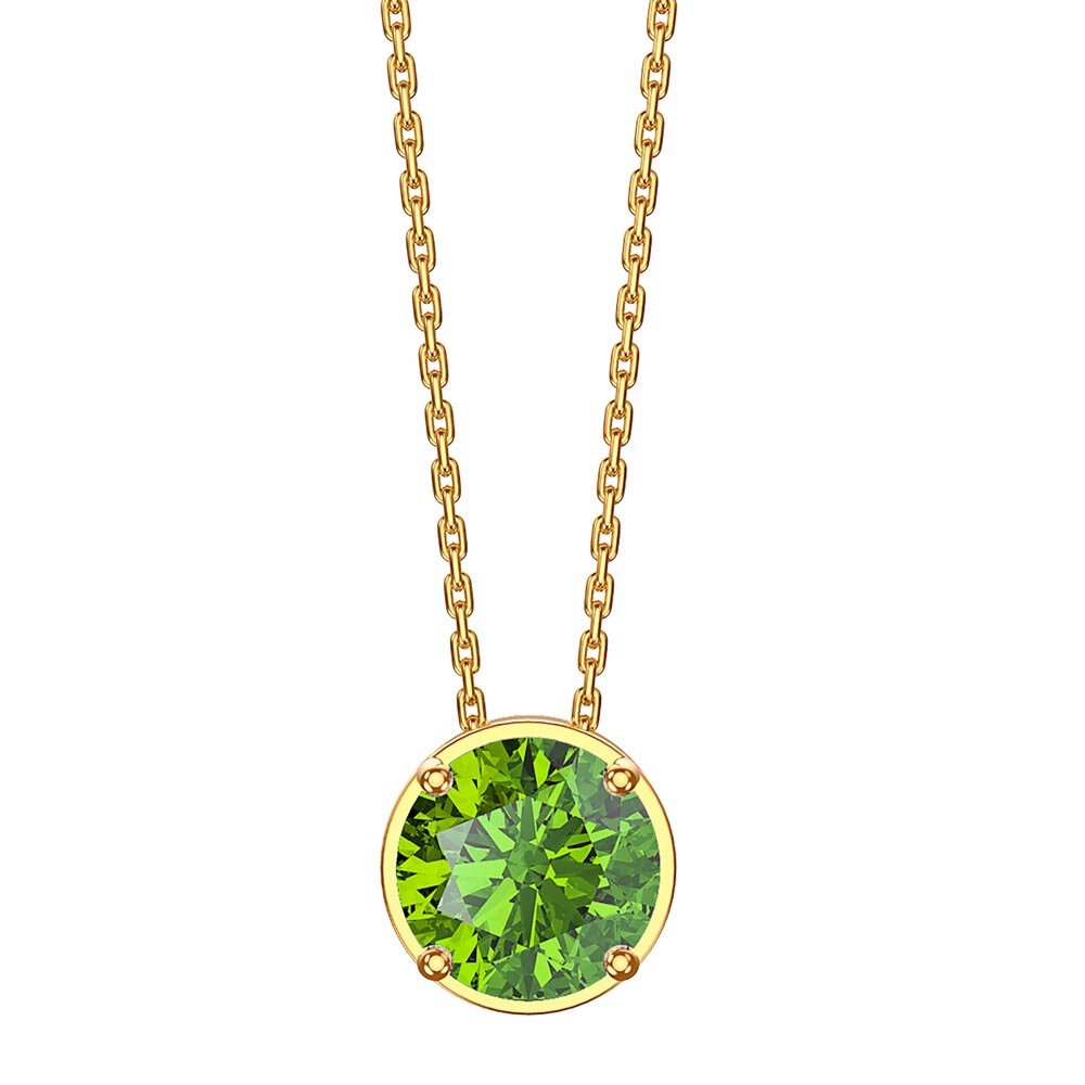 Eternity 1.0ct Solitaire Peridot 18ct Gold VermeilPendant