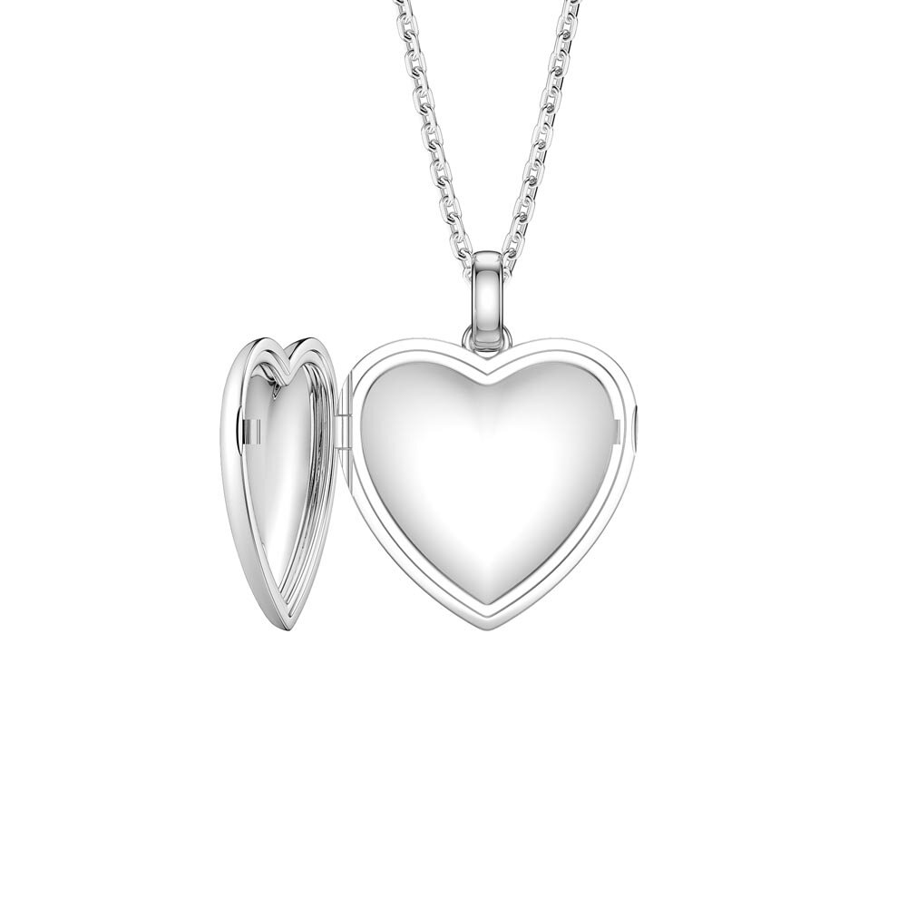 Charisma Emerald Platinum plated Silver Heart Locket #2